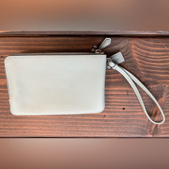 COACH double corner zip wristlet, gray - Picture 3 of 9